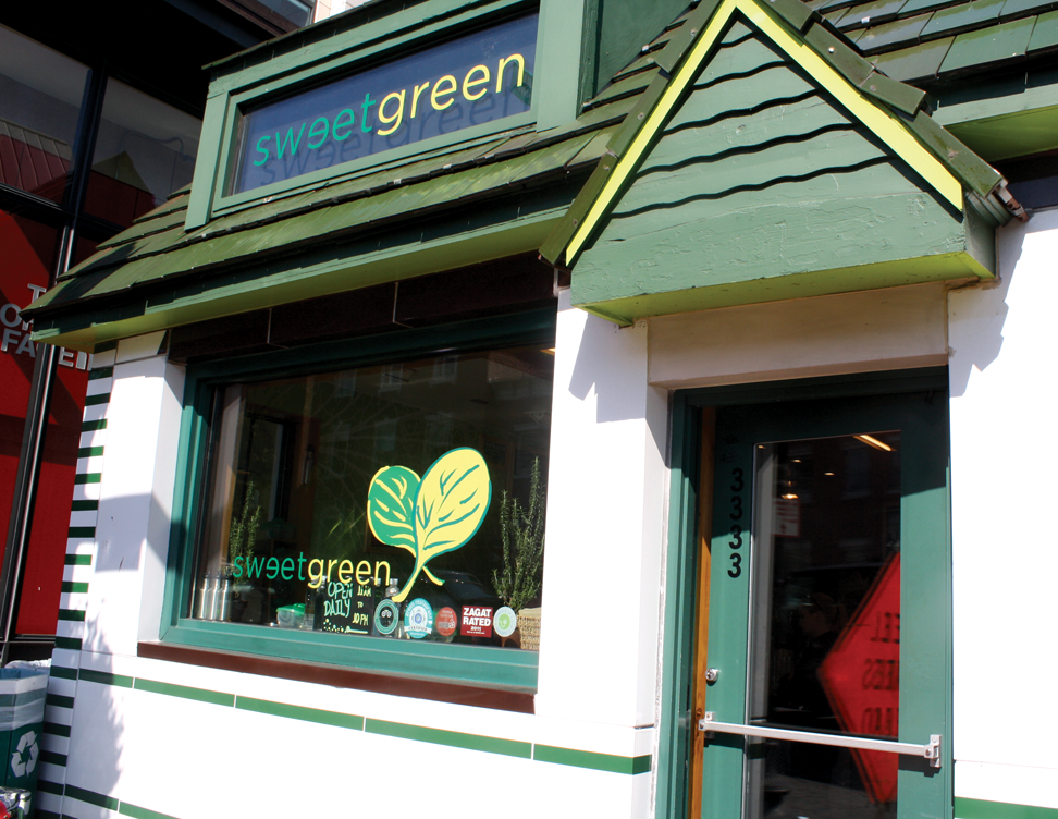 HANNAH HILL/THE HOYA With consistent year-to-year profits, Sweetgreen has bucked a trend of declining sales seen by local shops.