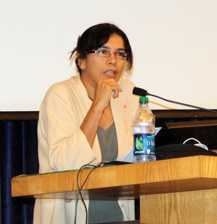 COURTESY OF YOU-ME PARK Ashwini Tambe spoke at the Women's and Gender Studies 25th Anniversary celebration.
