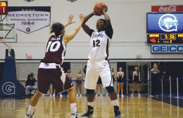 SARI FRANKEL/THE HOYA Senior forward Tommacina McBride scored 10 points in the Hoyas’ win.