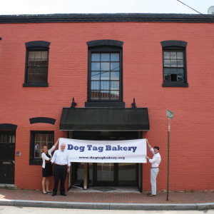 COURTESY RICHARD CURRY, S.J. Fr. Richard Curry, S.J., founded Dog Tag Bakery with the School of Continuing Studies to prepare disabled veterans for civilian life.
