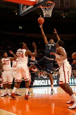 File Photo: MARISSA AMENDOLIA/THE HOYA Sophomore forward Hollis Thompson, shown at St. John's Jan. 3, had declared for the NBA Draft.