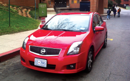 LEO DE VELEZ/THE HOYA Three cars were added to Georgetown's Zipcar fleet below the Leavey Center walkway to accomodate the increased number of drivers.