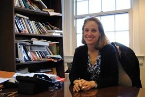 MICHELLE CASSIDY/THE HOYA Professor Debelius helps students in and outside class by leading the Georgetown University Writing Center.