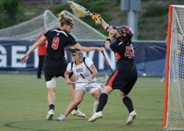 Porter Watkins/The Hoya Senior captain Jordy Kirr scored Georgetown’s first goal Thursday, but the Terrapins sent the Hoyas to their second straight loss.