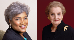 LEFT: COURTESY DONNA BRAZILE, RIGHT: COURTESY TIMOTHY GREENFIELD SANDERS Donna Brazile, left, and Madeleine Albright, right, are among the many politically active professors who come to Georgetown. 