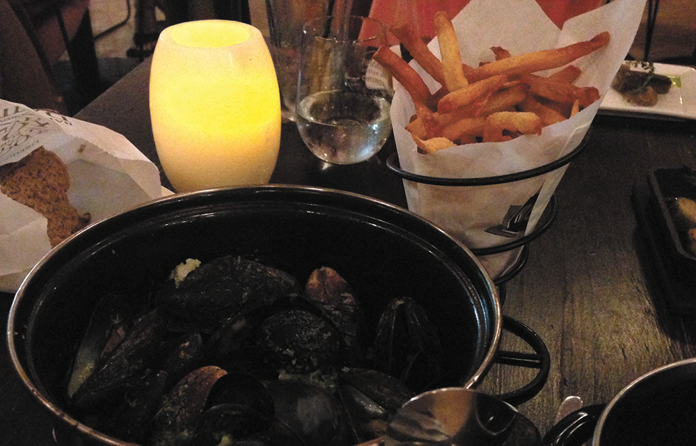 SOPHIE SAGUIL FOR THE HOYA The mussels served with frites and a mussel sauce with a variety of modern twists are the standout dishes at this popular Belgian restaurant.