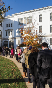 ALEXANDER BROWN/THE HOYA Students lined up to vote in Nov. 2012 — an unlikely scene April 1.