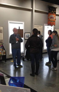 SEAN SULLIVAN/THE HOYA Students learn about the history of industry in Appalachia as part of their Alternative Spring Break trip to Pulaski, Va. 