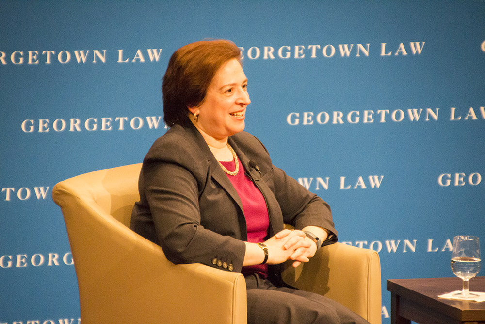 DANIEL SMITH/THE HOYA Justice Elena Kagan addressed the Georgetown community Monday at the GU Law Center.