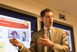 ALEXANDER BROWN/THE HOYA Ambassador Mark Lagon discussed the ethical use of drones by the U.S. in Asia as part of the School of Foreign Service’s Drone Awareness Project on Tuesday in the Intercultural Center.