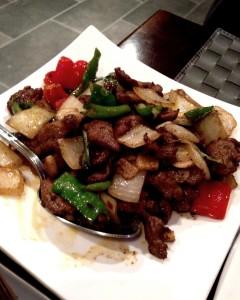 YIWEN HU/THE HOYA Cumin lamb at Shanghai Lounge