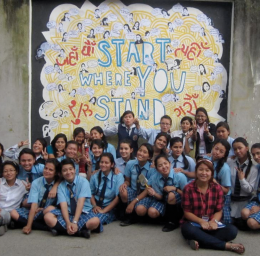 Courtesy of Claire Charamnac BIG DREAMS | Naylor and Charamnac help provide young women in Kathmandu, Nepal, with opportunities in leadership and entrepreneurship through Women LEAD.