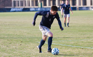 FILE PHOTO: ALEXANDER BROWN/THE HOYA Sophomore forward Alex Muyl will look to fill Neumann’s second forward position next to Brandon Allen. As a freshman, Muyl tallied four goals and nine assists on the season.