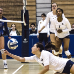 FILE PHOTO: ALEXANDER BROWN/THE HOYA Junior Outside Hitter Lauren Saar