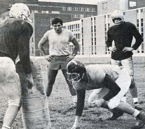 COURTESY GEORGETOWN UNIVERSITY ARCHIVES Bill Nash trains intramural players.