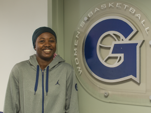 NATE MOULTON FOR THE HOYA Georgetown basketball player Ki-Ke Rafiu (COL '16) had been taking sports clothes home to Nigeria to encourage sports.