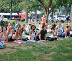 FILE PHOTO: ALEXANDER BROWN/THE HOYA Washington, D.C., implemented a tax on yoga studios at the start of this month, upsetting many who argue that yoga is a spiritual exercise. 