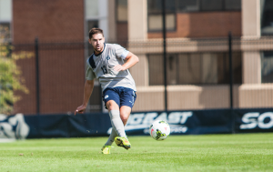 FILE PHOTO: JULIA HENNRIKUS/THE HOYA Senior midfielder and co-captain Tyler Rudy has two goals on the season and has started all 11 games. He has helped the Hoyas to six shutouts.