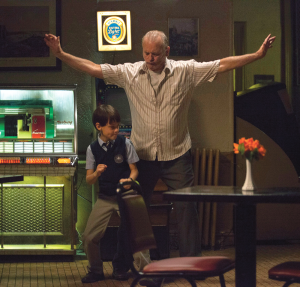 MOVIE PILOT Bill Murray triumphs in his lead role alongside the young Jaeden Lieberher in the absurd yet moving new movie “St Vincent.”