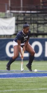 JULIA HENNRIKUS/THE HOYA Sophomore forward Aliyah Graves-Brown had four goals Sunday.