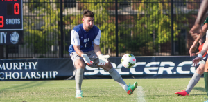 FILE PHOTO: JULIA HENNRIKUS/THE HOYA Senior goalkeeper and co-captain Tomas Gomez has six shutouts this season in 11 starts. The all-Big East keeper is a four-year starter.