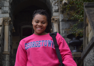 ERICA WONG/THE HOYA Rashema Melson (COL ’18) has settled in on the Hilltop. 