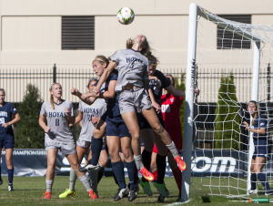 FILE PHOTO: JULIA HENNRIKUS/THE HOYA Junior defender Marina Paul scored against St. John’s in  the 7th minute of the Big East semifinal game. She has two goals and three assists this season. She has started all 20 games. 