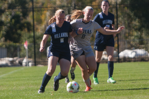 FILE PHOTO: JULIA HENNRIKUS/THE HOYA Senior forward Audra Ayotte scored one of three first-half goals for the Hoyas in their 8-0 win at Seton Hall on Friday. 