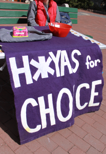 FILE PHOTO: CHARLIE LOWE/THE HOYA Removals of H*yas for Choice tabling have sparked backlash.