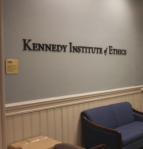 MICHELLE XU/THE HOYA The Kennedy Institute of Ethics received a $3.6 million donation. 