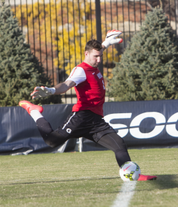 FILE PHOTO: JULIA HENNRIKUS/THE HOYA Senior goalkeeper Tomas Gomez has 10 shutouts. 