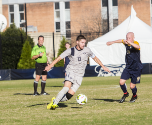 JULIA HENNRIKUS/THE HOYA Senior midfielder Tyler Rudy has a pair of goals this season. 