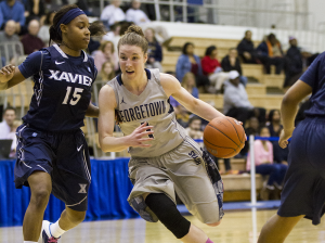 FILE PHOTO: JULIA HENNRIKUS/THE HOYA Junior guard and co-captain Katie McCormick led the team in three-pointers last season. She averaged 8.5 points in 28 games played. 