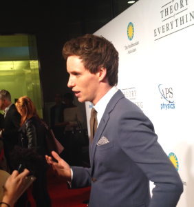 JESS KELHAM HOHLER/THE HOYA Eddie Redmayne talked about his experience working on "The Theory of Everything" at the film's D.C. premiere Friday.