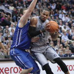 CHRIS BIEN/THE HOYA Senior guard Jabril Trawick struggled to find his rhythm before eventually establishing himself as the Hoyas’ third scoring option behind guards Markel Starks and D’vauntes Smith-Rivera.