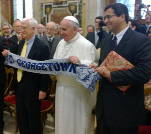 GEORGETOWN UNIVERSITY Pope Francis, the first Jesuit pope, will visit D.C. in 2015. 