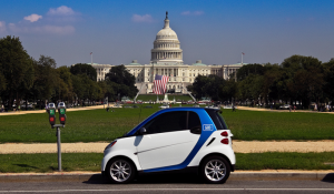 COURTESY DAIMLER COMPANY Car2Go provides Smart cars to members, who may drive them around the D.C. area and drop them off in a different location. Over 300 university community members have already signed up for the program.