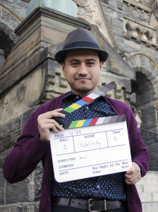 DAN GANNON/THE HOYA Mesbah Uddin (SFS ’15) has been pursuing a new filmmaking project titled “11:59.”