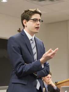 ALEXANDER BROWN/THE HOYA Connor Rohan (COL '16) of the Luther-Rohan ticket.