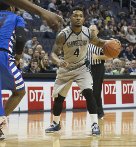 FILE PHOTO: MICHELLE XU/THE HOYA Junior guard D'Vauntes Smith-Rivera earned a game-high 29 points in the Hoyas' loss to St. John's.