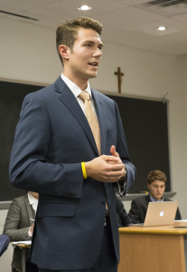 ALEXANDER BROWN/THE HOYA Ryan Shymansky (COL '16) of the Margolis-Shymansky ticket.