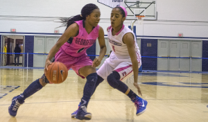 STANLEY DAI/THE HOYA Freshman guard DiDi Burton contributed a team-high 13 points as well as four assists and three steals in the Hoyas’ loss to Creighton.