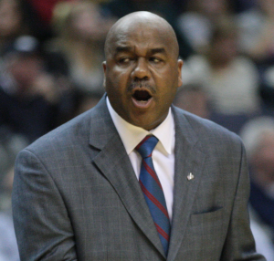 FILE PHOTO: CHRIS BIEN/THE HOYA A man was detained by GUPD for trespassing in an attempt to talk to men's basketball coach John Thompson III.