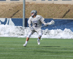 FILE PHOTO: ERIN NAPIER/THE HOYA Freshman attack Stephen Quinzi had two goals and one assist in Georgetown’s 9-6 victory over Providence on Saturday. Quinzi has started all 11 games for the Hoyas, and he has 14 goals and six assists so far this season.