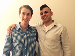 COURTESY GILLIS BAXTER Alumni Gillis Baxter and Evan Bloomberg launched their app, Vizo News, this week.