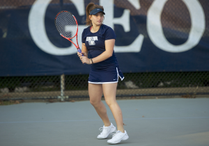 COURTESY GEORGETOWN SPORTS INFORMATION OFFICE Junior captain Victoire Saperstein will play first singles for the third straight year. Saperstein was selected to the All-Big East Team in both of her first two years.