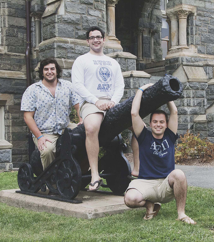 JINWOO CHONG/THE HOYA With its second annual “Nice Guys of AEPi” Calendar, the predominantly Jewish fraternity hopes to raise money for cancer awareness, selling each calendar at $18.