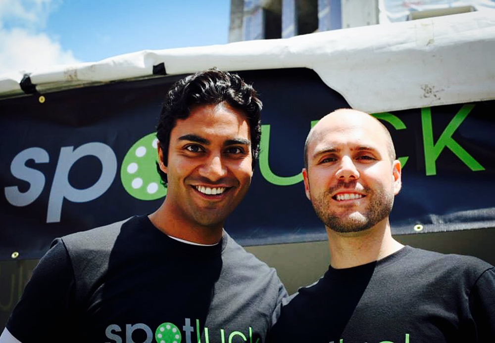 COURTESTY CHERIAN THOMAS Spotluck co-founders Cherian Thomas (GRD ’14) and Brad Sayler hope to promote business at  local restaurants by offering discounts to customers based on a special algorithm that changes based on demand. 