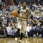 FILE PHOTO: CLAIRE SOISSON/THE HOYA Sophomore guard Tre Campbell chose to attend Georgetown to stay in his hometown.