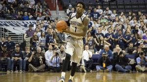 FILE PHOTO: CLAIRE SOISSON/THE HOYA Sophomore guard Tre Campbell chose to attend Georgetown to stay in his hometown.